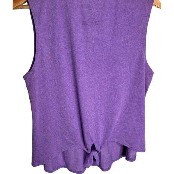 Disney Tank Top Little Mermaid Purple Dingle Hopper Snart Blat Silver Back Knot - Picture 5 of 7